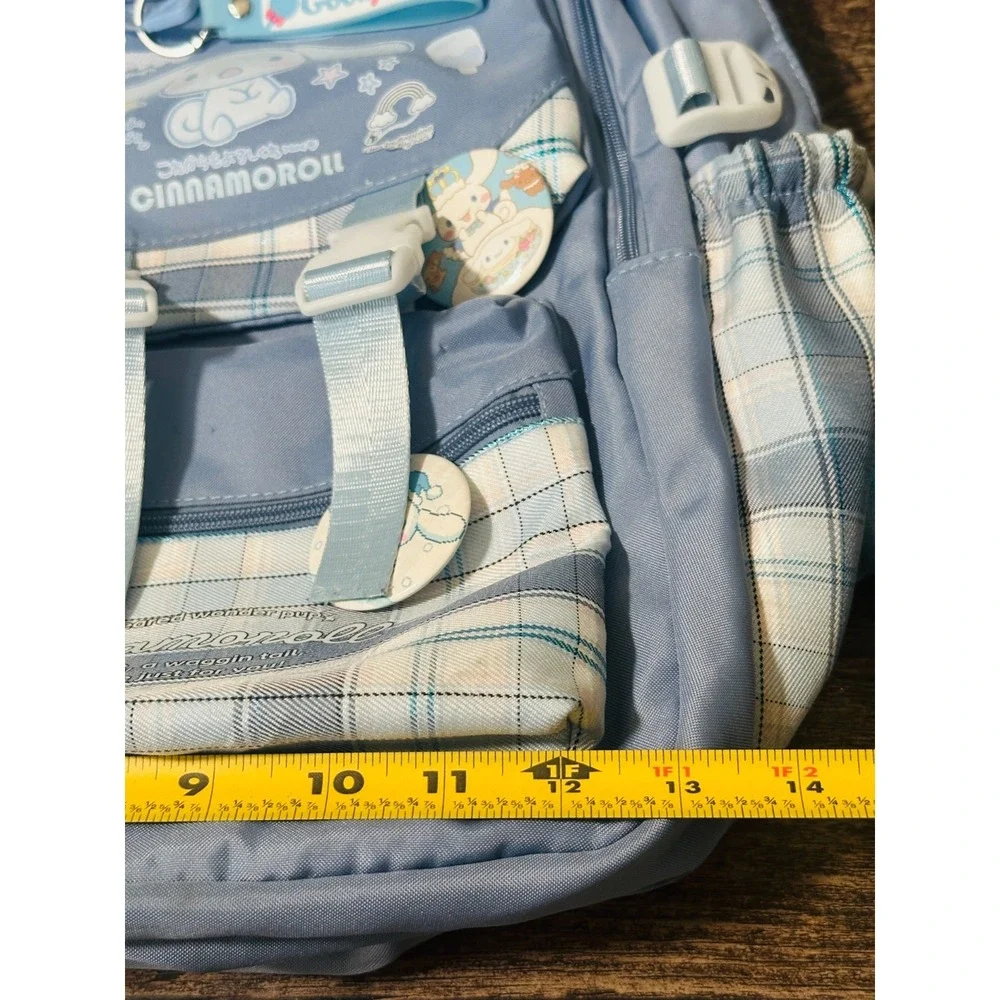 Cinnamoroll Sanrio Japan Blue White Back to School Backpack - with Buttons!